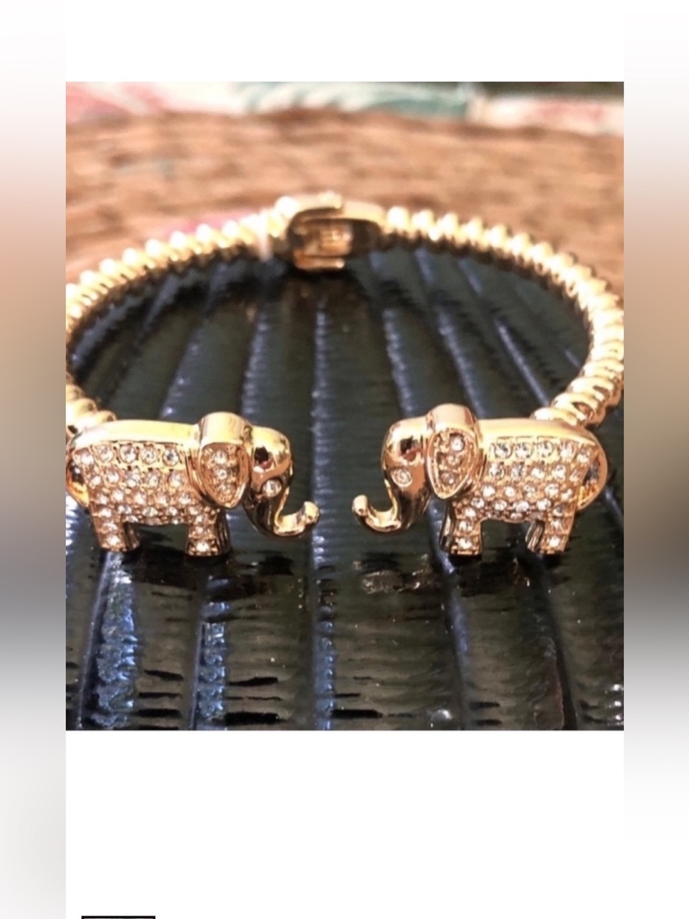 NWT Lilly Pulitzer GOLD LUCKY ELEPHANT BRACELET